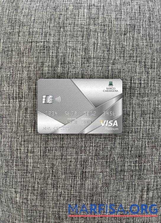 Downloadable Portugal Banco Carregosa bank visa platinum card photolook front sample